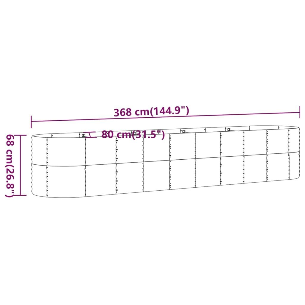 Gepoc. Staal Plantenbak 368cm Antraciet - 34% Korting