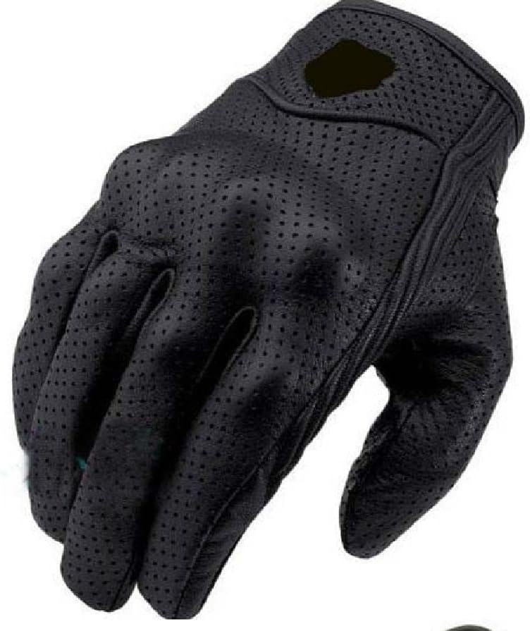 Motorhandschoenen Leer Zwart Knokkelbescherming Touchscreen Maat 2XL - 33% Korting