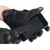 Motorhandschoenen Leer Zwart Knokkelbescherming Touchscreen Maat 2XL - 33% Korting