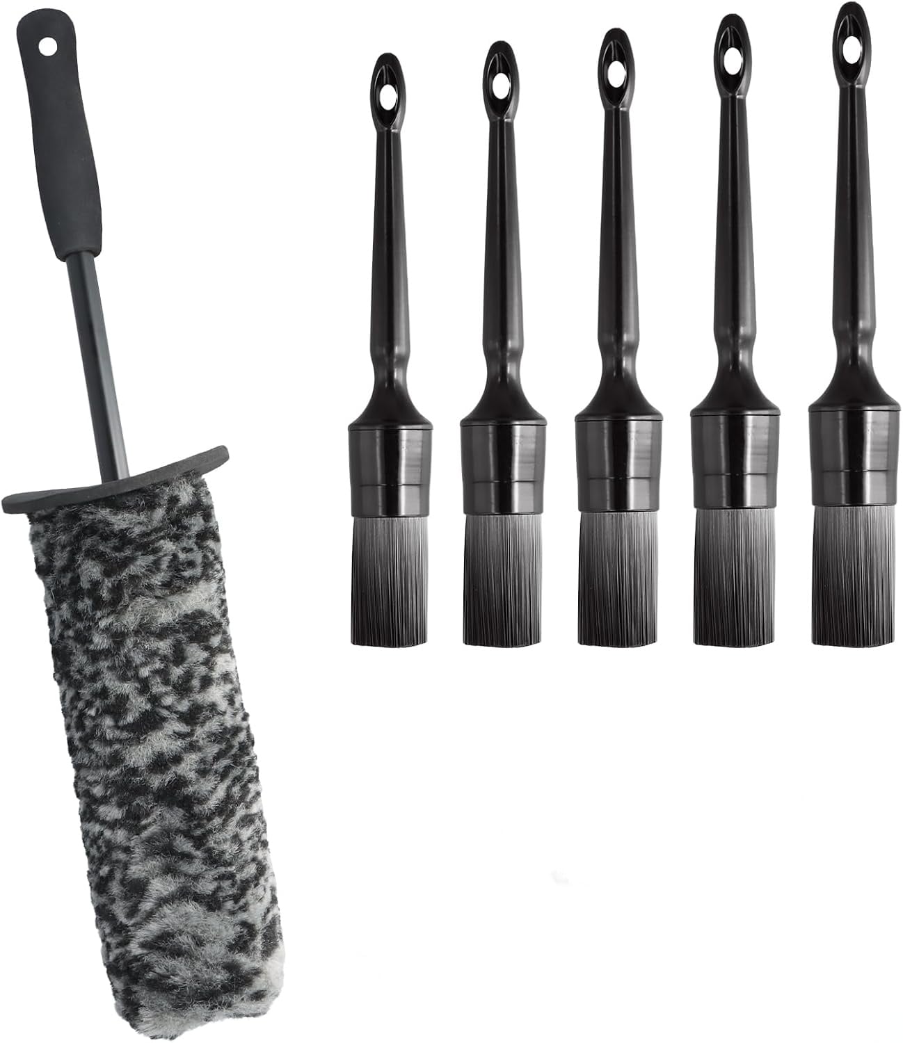 Microvezel Velgenreinigingsset 6 Stuks | Zwart | 74% Korting