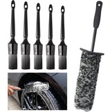 Microvezel Velgenreinigingsset 6-delig - Auto, Camper, Motor, Fiets - Zwart