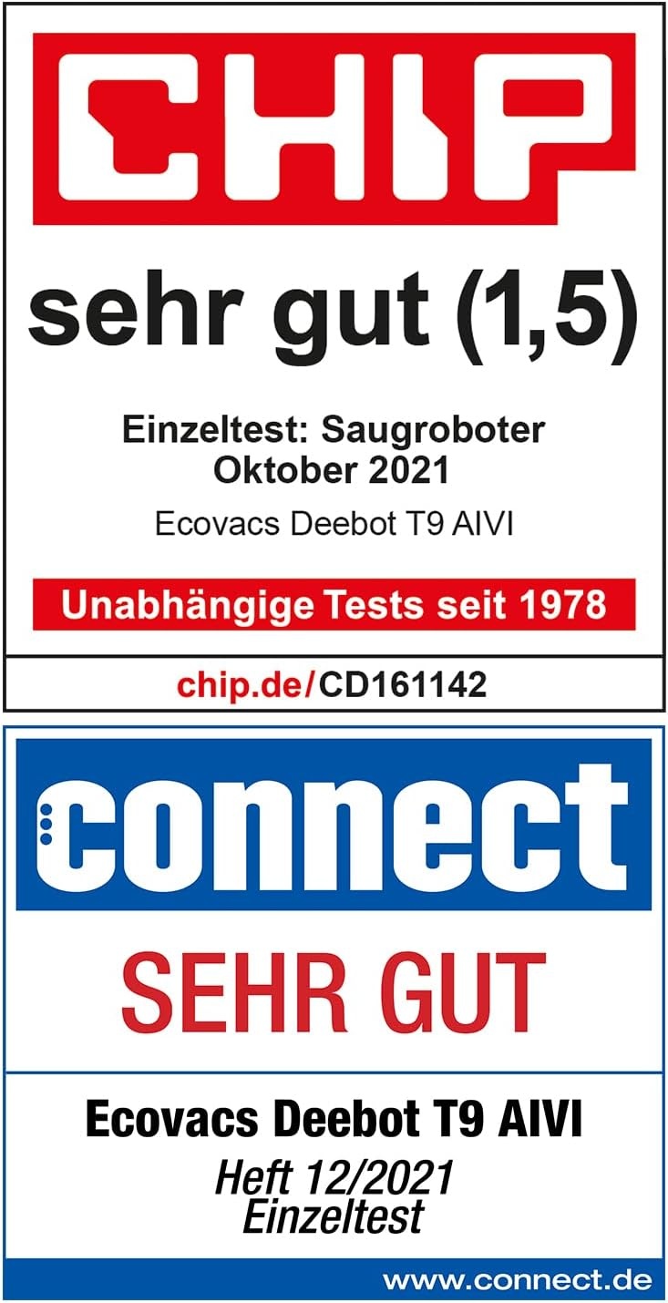ECOVACS DEEBOT T9 AIVI Robotstofzuiger met Dweilfunctie - Zwart - 85% Korting