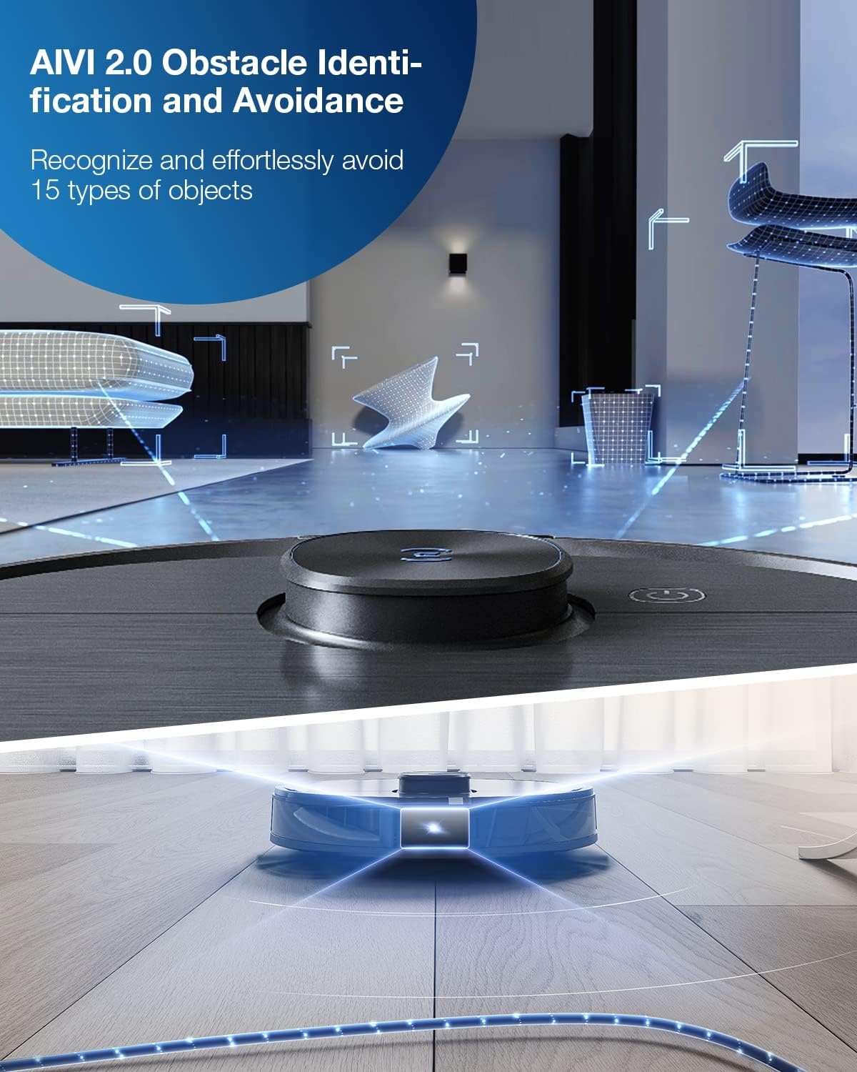 ECOVACS DEEBOT T9 AIVI Robotstofzuiger met Dweilfunctie - Zwart - 85% Korting
