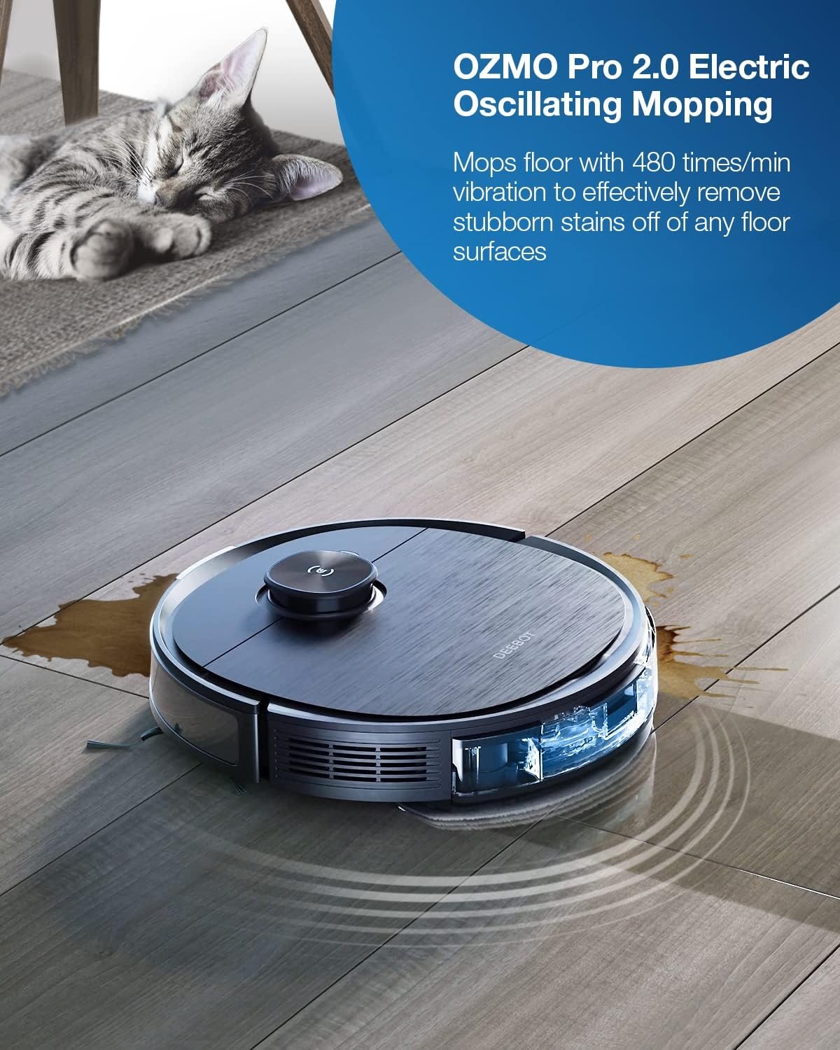 ECOVACS DEEBOT T9 AIVI Robotstofzuiger met Dweilfunctie - Zwart - 85% Korting