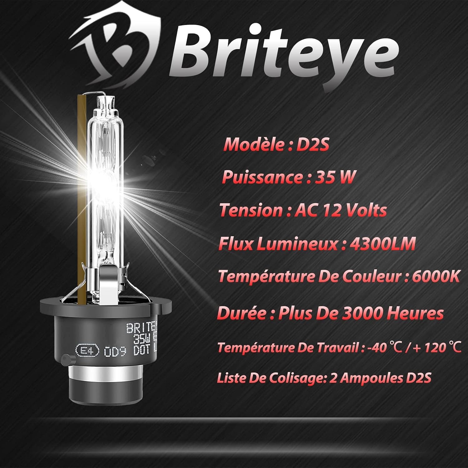 Briteye Xenon Koplampen D2S 6000K - 58% Korting