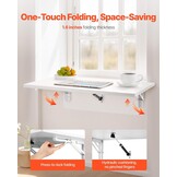 Wandklapbureau 60x40cm - Ruimtebesparend & Neerklapbaar | 52% Korting