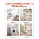 Wandklapbureau 60x40cm - Ruimtebesparend & Neerklapbaar | 52% Korting