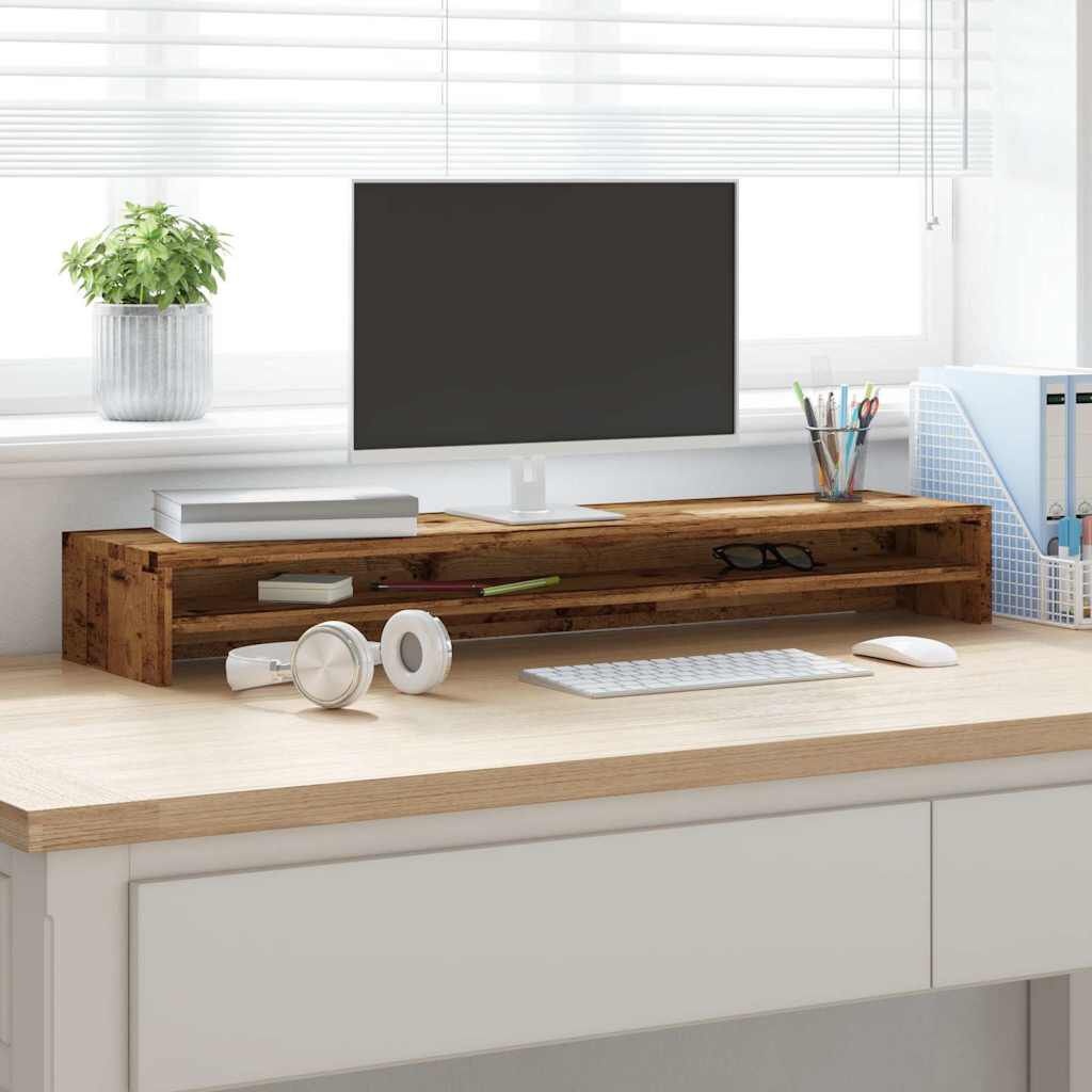 VidaXL Monitorstandaard Oud Houtkleurig - 33% Korting