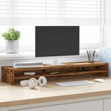 VidaXL Monitorstandaard Oud Houtkleurig - 33% Korting