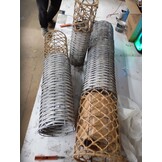 VidaXL Kaarsenhouders 3 stuks Wicker Grijs - 75% Korting