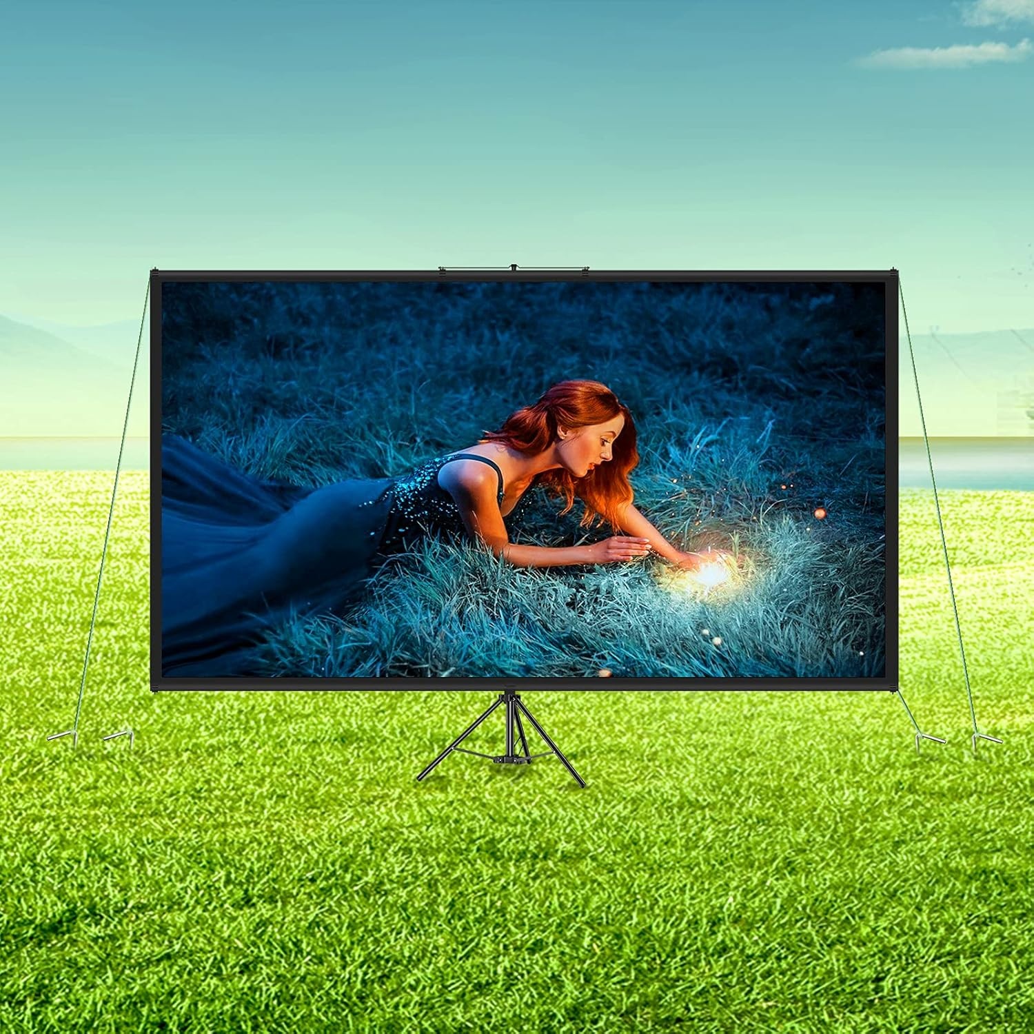 Projectiescherm met statief 80" 16:9 4K HD | 28% Korting