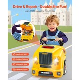 Kinderspeelgoed Vrachtwagenmotor Reparatie Set 60 Delig - Geel