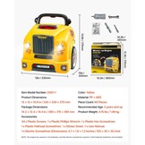 Kinderspeelgoed Vrachtwagenmotor Reparatie Set 60 Delig - Geel