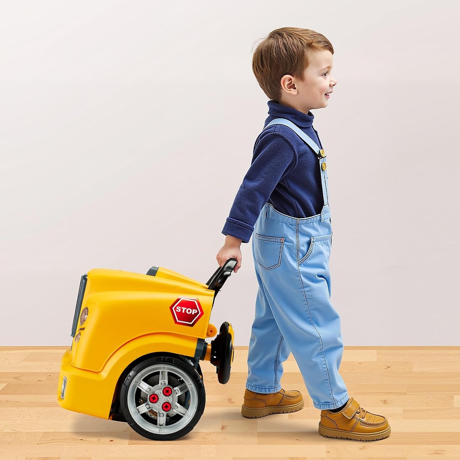 Kinderspeelgoed Vrachtwagenmotor Reparatie Set 60 Delig - Geel