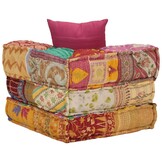 Modulaire Poef met Kussen - Patchwork Stof (57% Korting)