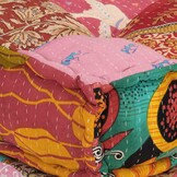 Modulaire Poef met Kussen - Patchwork Stof (57% Korting)