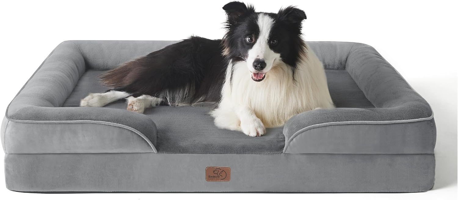 Orthopedisch Hondenbed Grijs (L) 89x63x17cm - 58% Korting