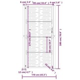vidaXL Poort Staal Antraciet 105x180cm - 35% Korting