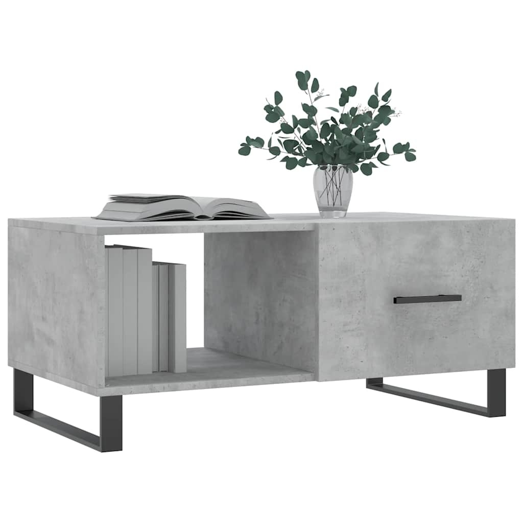 Betongrijze Salontafel van Bewerkt Hout (90x50x40 cm) - 71% Korting!