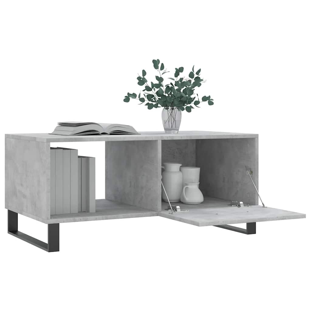 Betongrijze Salontafel van Bewerkt Hout (90x50x40 cm) - 71% Korting!