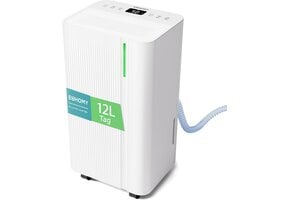 Luchtontvochtiger 12L/dag (25m²) - Energiezuinig & Droogt Kleding - 54% Korting