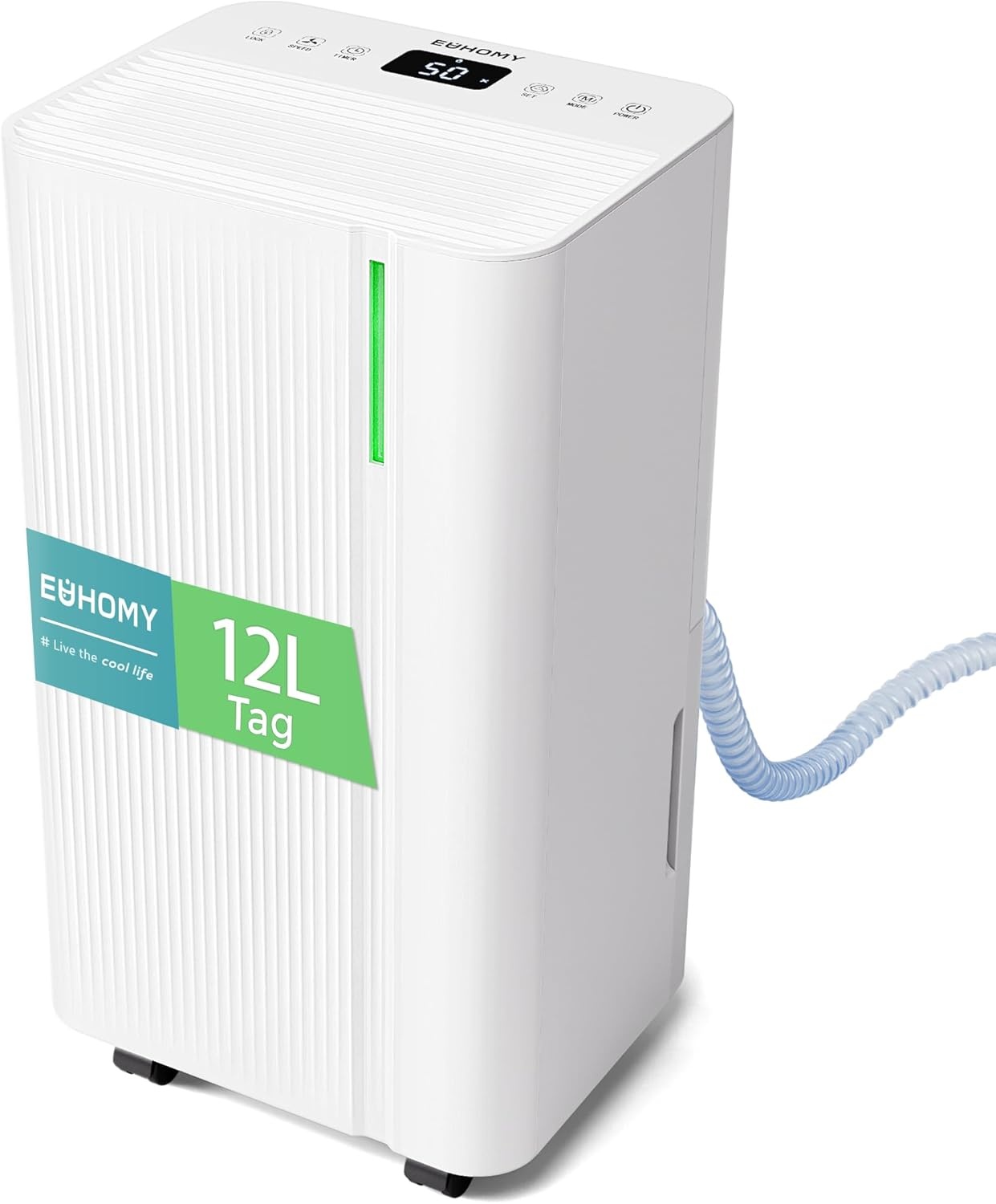 Luchtontvochtiger 12L/dag (25m²) - Energiezuinig & Droogt Kleding - 54% Korting