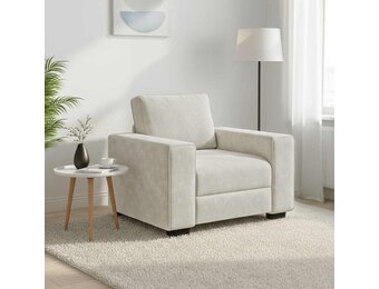 VidaXL Sofastoel Crème 60 cm Fluweel - 35% Korting