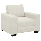 VidaXL Sofastoel Crème 60 cm Fluweel - 35% Korting