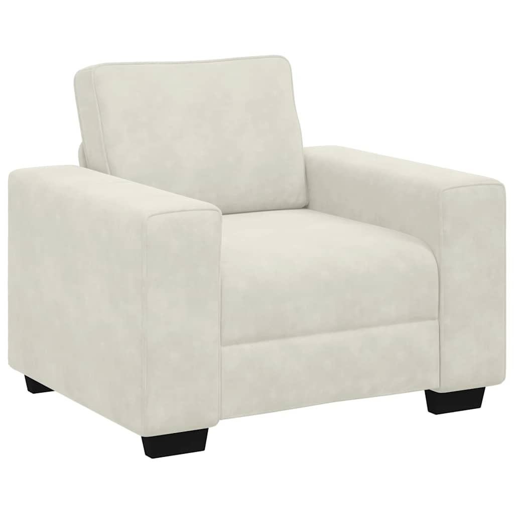 VidaXL Sofastoel Crème 60 cm Fluweel - 35% Korting