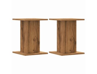vidaXL Plantenstandaards 2 st 30x30x40 cm hout artisanaal eiken