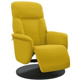 vidaXL Fauteuil met voetensteun verstelbaar fluweel geel