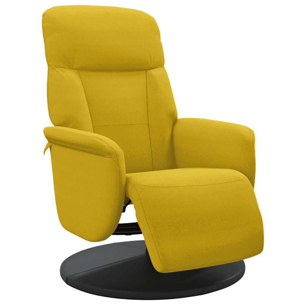 vidaXL Fauteuil met voetensteun verstelbaar fluweel geel