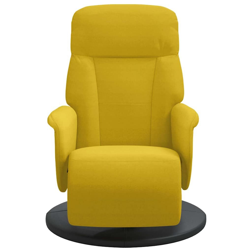 vidaXL Fauteuil met voetensteun verstelbaar fluweel geel