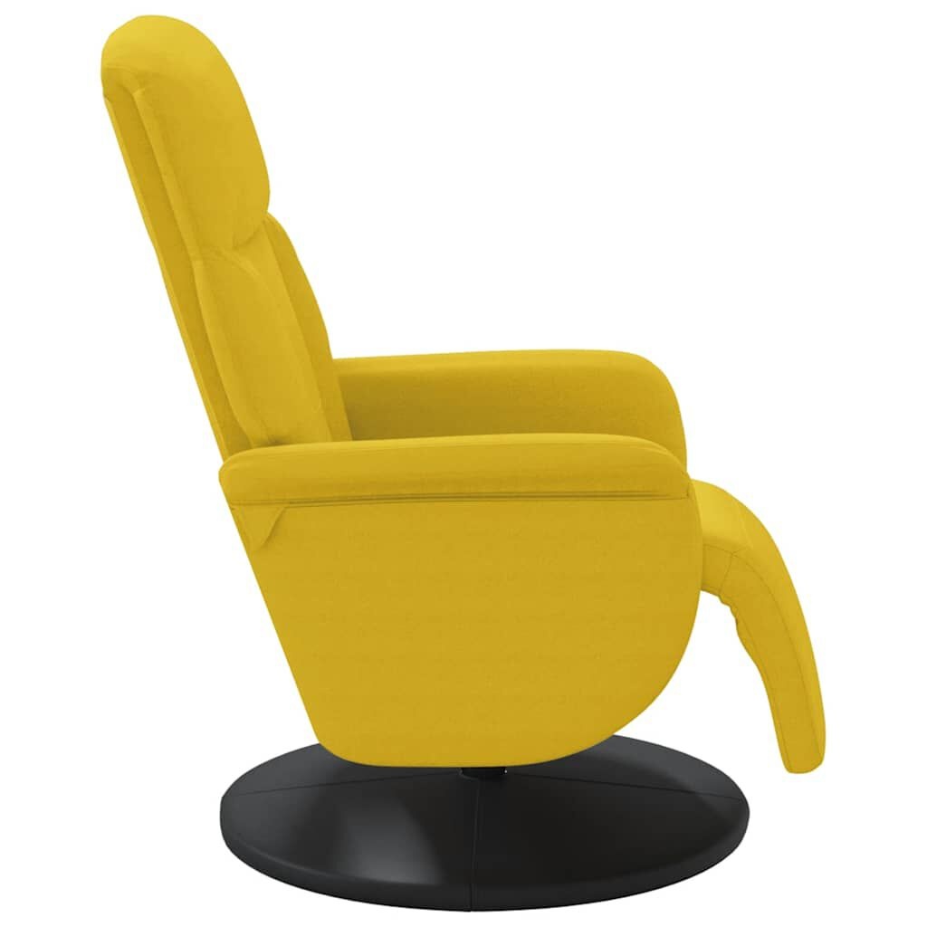 vidaXL Fauteuil met voetensteun verstelbaar fluweel geel