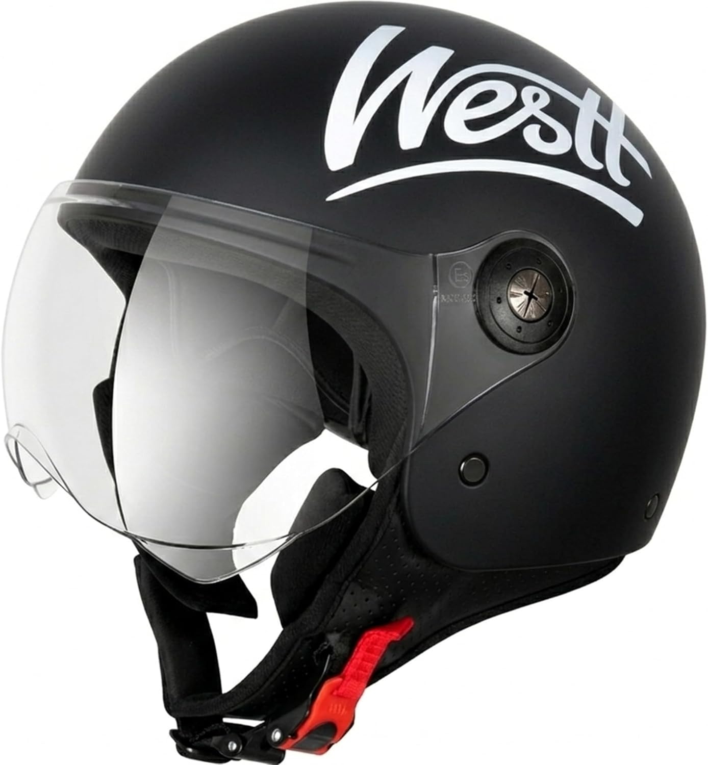Mat Zwarte Jethelm Motor/Scooter met Vizier - 29% Korting