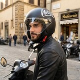 Mat Zwarte Jethelm Motor/Scooter met Vizier - 29% Korting