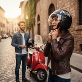 Mat Zwarte Jethelm Motor/Scooter met Vizier - 29% Korting