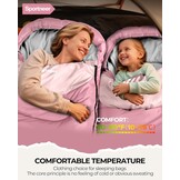 3-Seizoenen Slaapzak Roze/Lichtroze 220x80cm - Nu 33% Korting!