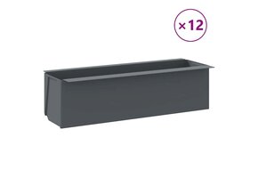 12x VidaXL Bloembakken voor Europallets - Grijs (56% Korting)