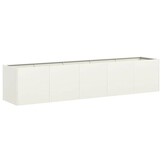 vidaXL Plantenbak Koudgewalst Staal Wit 40x40x40 cm - 34% Korting!