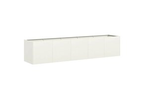 vidaXL Plantenbak Koudgewalst Staal Wit 40x40x40 cm - 34% Korting!