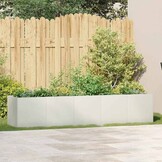 vidaXL Plantenbak Koudgewalst Staal Wit 40x40x40 cm - 34% Korting!