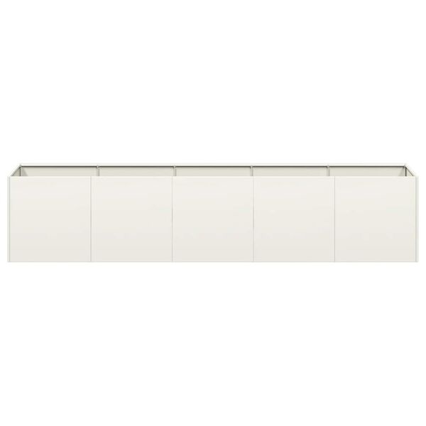 vidaXL Plantenbak Koudgewalst Staal Wit 40x40x40 cm - 34% Korting!