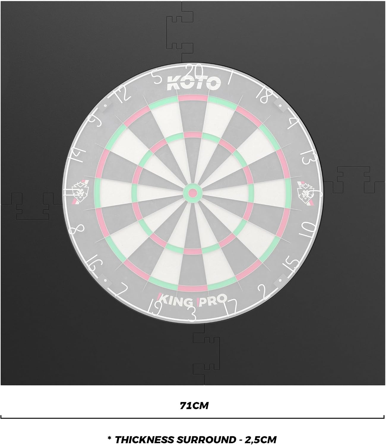 Vierkant Zwart Dartbord Surround - 33% Korting!