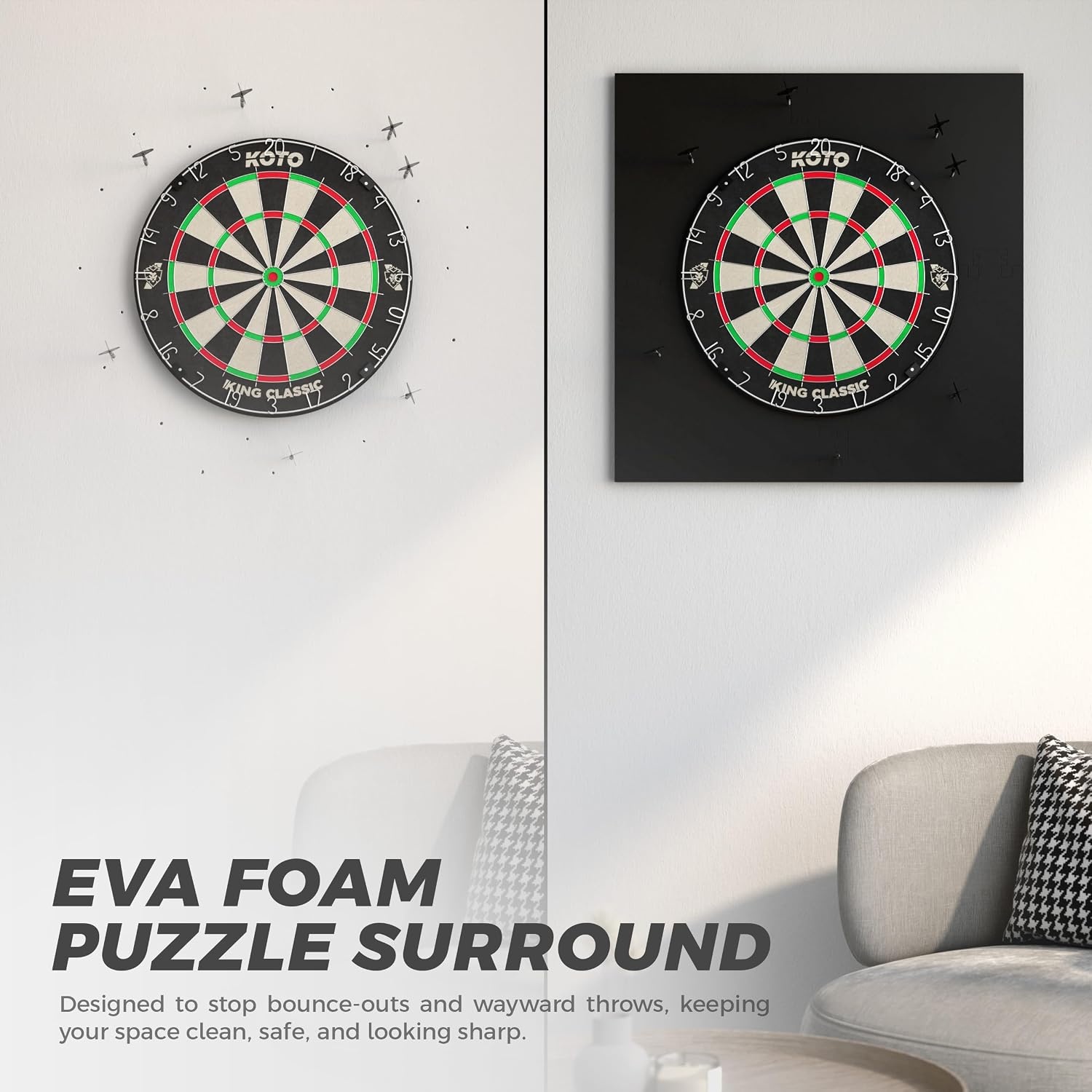 Vierkant Zwart Dartbord Surround - 33% Korting!