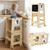 Opvouwbare Montessori Leertoren Leeuw met Tekenbord | Kindertafel