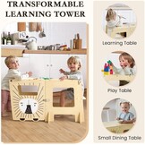 Opvouwbare Montessori Leertoren Leeuw met Tekenbord | Kindertafel