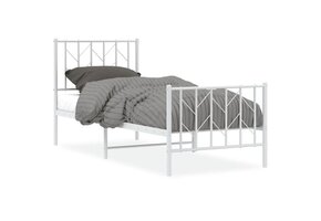 VidaXL Bedframe Metaal Wit 75x190 cm - 34% Korting