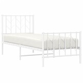 VidaXL Bedframe Metaal Wit 75x190 cm - 34% Korting