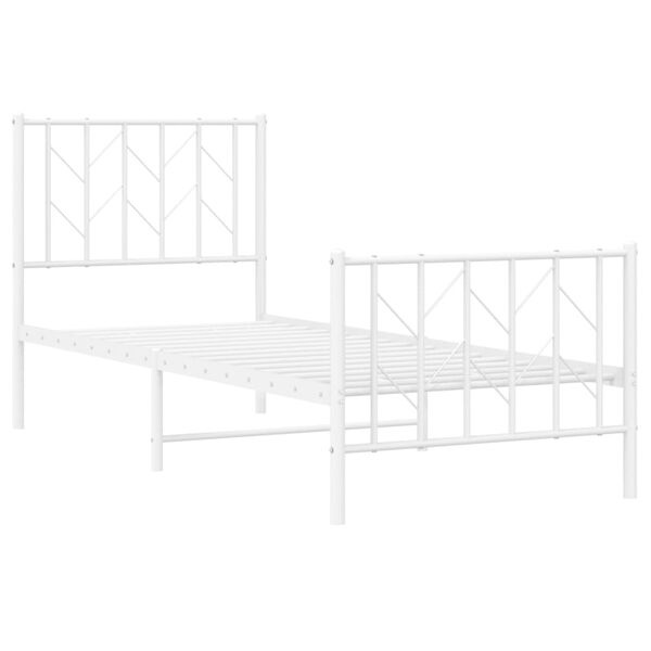 VidaXL Bedframe Metaal Wit 75x190 cm - 34% Korting
